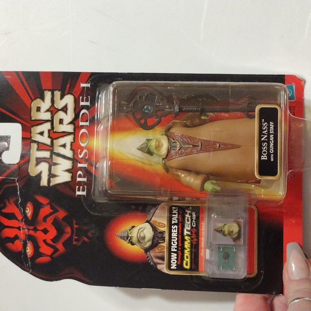 Vintage Star Wars Boss Nass w/ Gungan Staff Episode I 1998